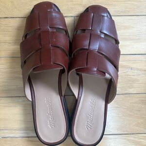 Madewell Brown Leather Fisherman Sandals
